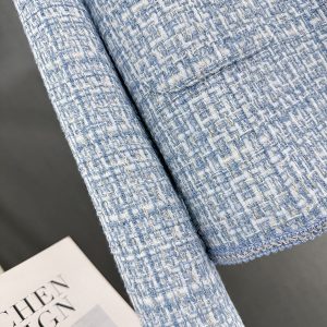 Chic Blue French-Style Short Jacket for Women – Trendy Spring Autumn Streetwear Top 2025