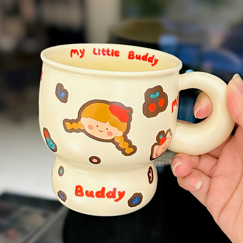 Chic Couple Ceramic Coffee Mugs - Perfect Gift for Girls' Graduation or Birthday, Stylish Home Drinkware Set