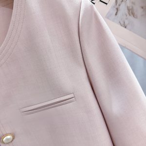 Chic Pink Lightweight Suit Jacket for Women - Versatile Summer 2025 Short Top for Effortless Style