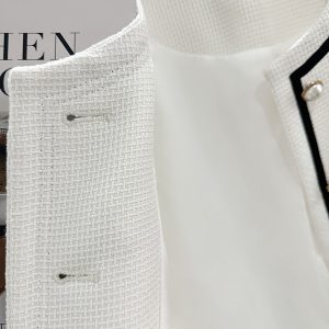 Chic White French Style Short Sleeve Blazer for Women - Summer Lightweight 2025 Fashion Elegant Suit