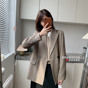 Chic White Petite Suit Jacket for Women - High-End Casual Blazer in Korean Style for Spring & Autumn 2025
