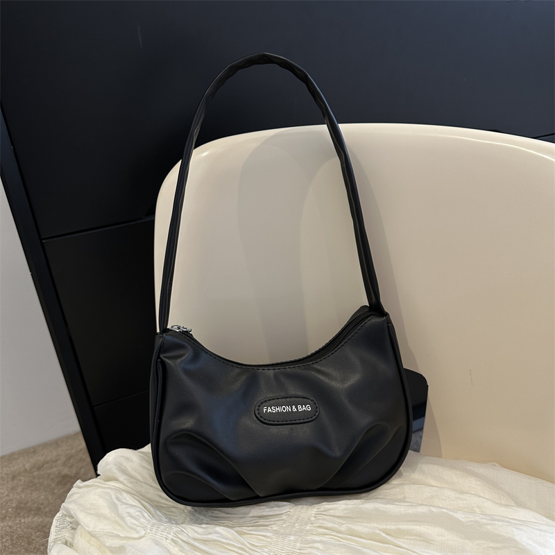 Chic Women's White Baguette Shoulder Bag - Versatile French Style Underarm Bag for Summer 2025