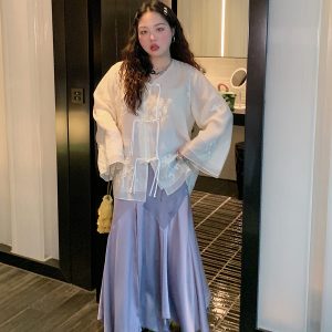 Chinese Style National Wind Shirt for Women - Unique Spring Top 2025, Elegant Design, Vintage Aesthetic, Bohemian Fashion