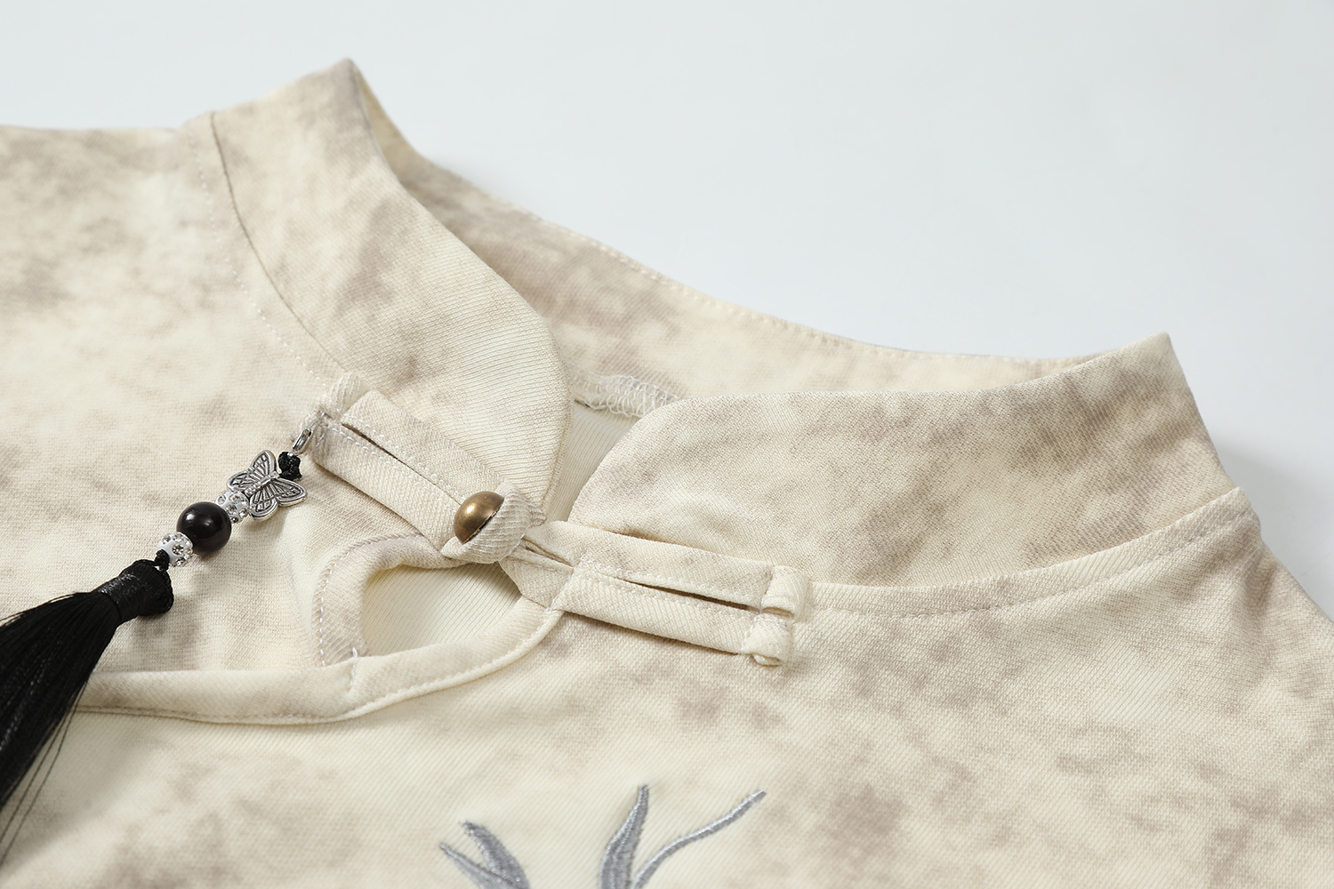 Chinese Style Tie-Dye Women's Short Sleeve T-Shirt with Frog Buttons - Unique Summer Top for Y2K and Korean Fashion Chinese Style Tie-Dye Women's Short Sleeve T-Shirt with Frog Buttons - Unique Summer Top for Y2K and Korean Fashion