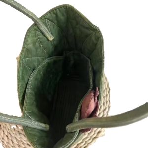 Chinese Wind Lotus Leaf Tote Bag - Retro Handheld Shoulder Bucket Bag - 2024 New Style Fashion Handbag