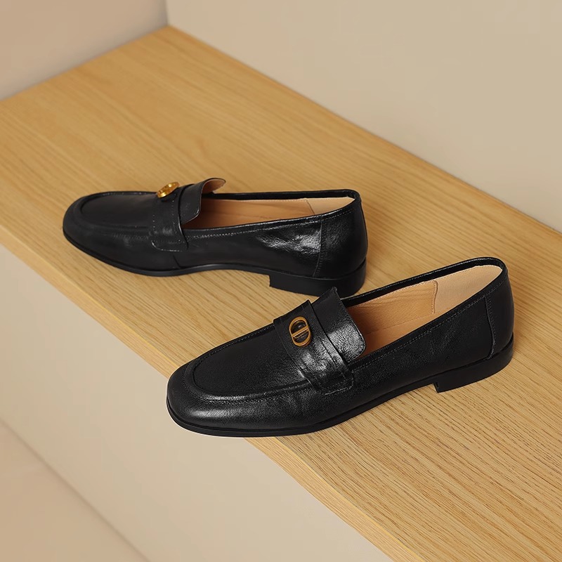 Chunky Heel Retro Loafers - Italian-Style Soft Sole Comfortable Shoes for Spring and Autumn