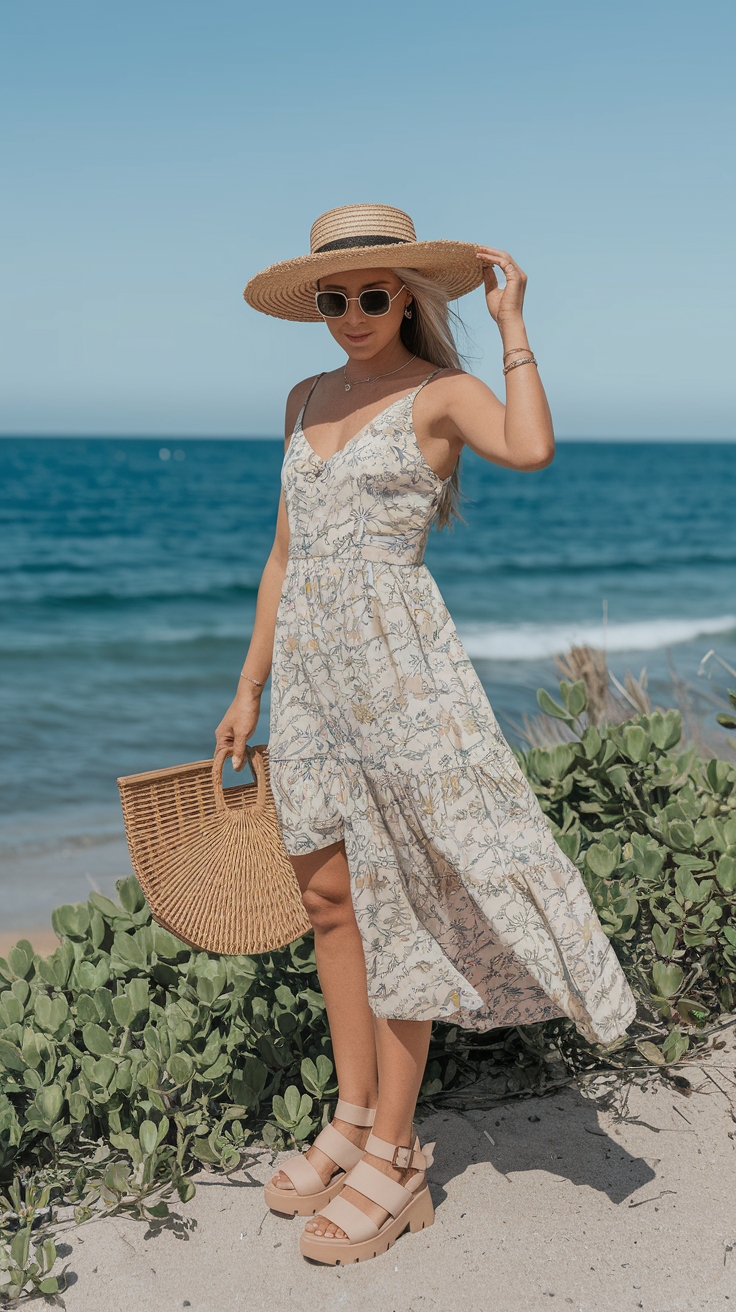 Effortless Chunky Sandals Outfit Summer Essentials outfit idea