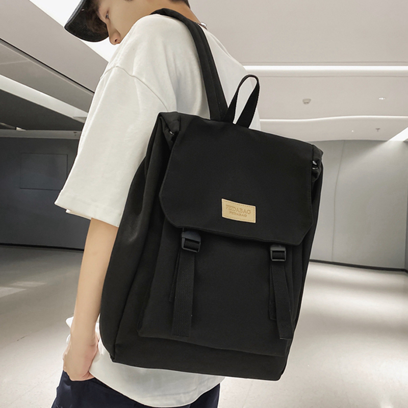 Classic Black Double Shoulder Backpack for Women - Versatile Casual Laptop Bag for Sports and Outdoor Activities