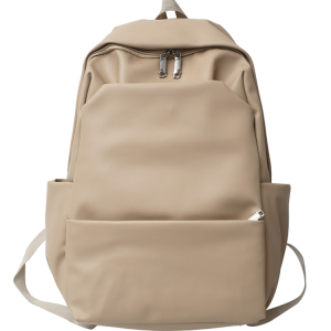 Classic Solid Color Water-Resistant Backpack for Women, High-End Versatile Large-Capacity Student Bag, Trendy Everyday Style