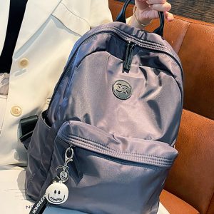 Classic Women's Oxford Cloth Water-Resistant Backpack - Lightweight Casual Travel Bag, Versatile Style for Everyday Use