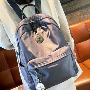 Classic Women's Oxford Cloth Water-Resistant Backpack - Lightweight Casual Travel Bag, Versatile Style for Everyday Use