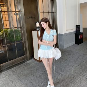 College Style Knitted Cardigan and Top Two-Piece Set - Casual Fashion Essential for Y2K and Korean Style Looks