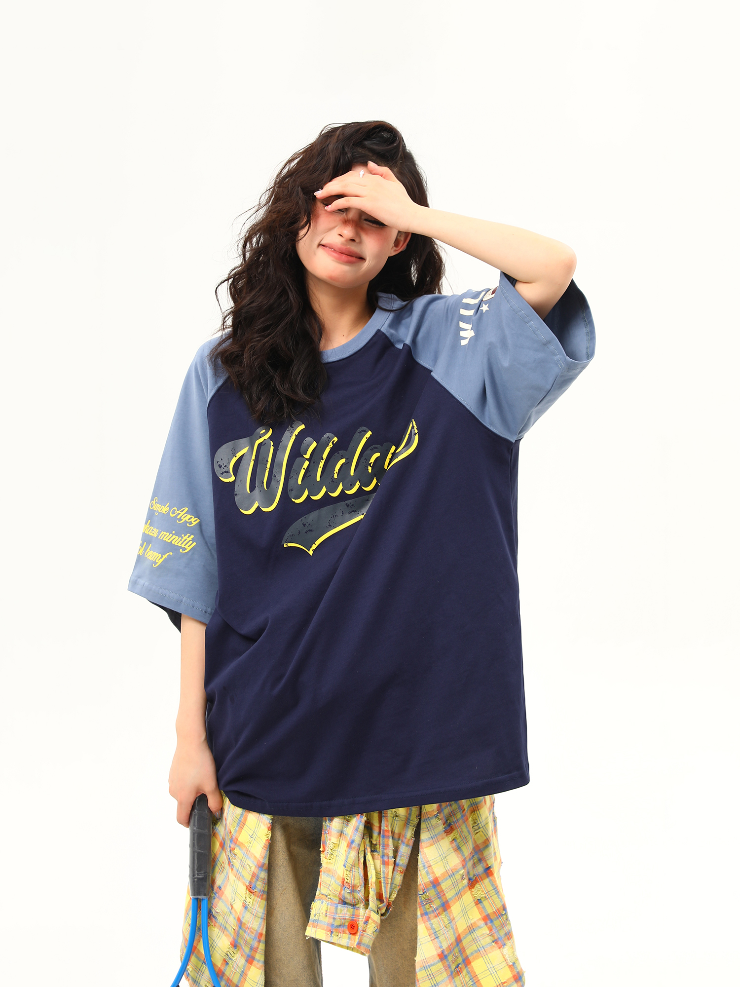 Color Block Raglan Sleeve Short Sleeve T-Shirt for Men and Women - Vintage American Style Loose Fit Couple Top Color Block Raglan Sleeve Short Sleeve T-Shirt for Men and Women - Vintage American Style Loose Fit Couple Top