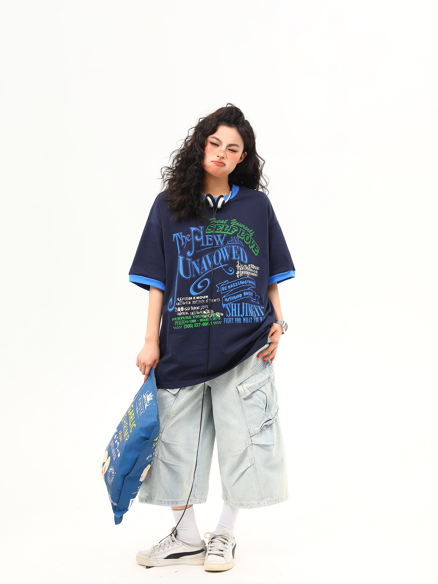 Color Block Round Neck Short Sleeve T-Shirt for Women - Vintage American Style Summer Top, Trendy 90s Inspired Fashion