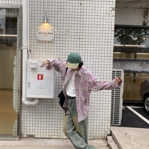 Color-Blocked Patchwork Plaid Long Sleeve Shirt Jacket for Men and Women - Retro Loose Casual Checkered Top for Spring, Summer, Autumn