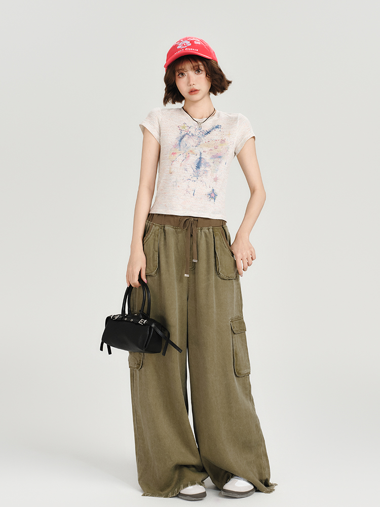 Colorful Dot Print Short Sleeve T-Shirt for Women - American Retro Style, Round Neck, Slim Fit, Summer Fashion Top Colorful Dot Print Short Sleeve T-Shirt for Women - American Retro Style, Round Neck, Slim Fit, Summer Fashion Top