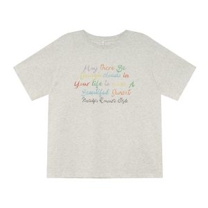 Colorful Letter Print Short Sleeve T-Shirt for Women - Summer Loose Slimming Top, Trendy Niche Design, Casual Streetwear Fashion