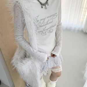 Colorful Patchwork Long Sleeve Hoodie T-Shirt with Random Star Print - Black, White, Gray Casual Style