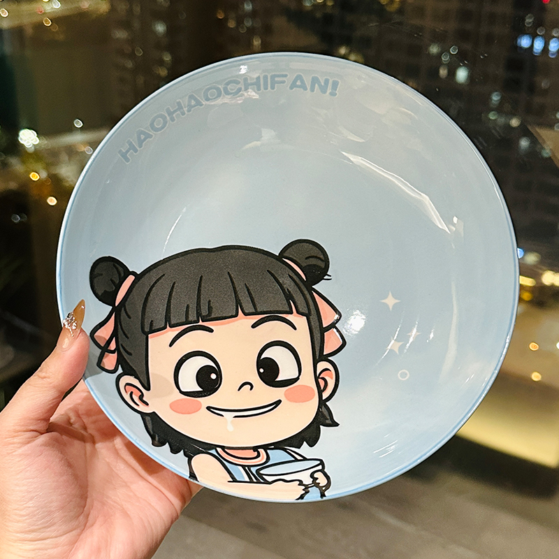 Colorful Underglaze Ceramic Dinner Plate Set - Elegant Tableware for Home, 2025 Model, Unique Design, Perfect for Dining and Decor