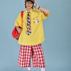 Colorful Versatile Short Sleeve Shirt for Couples - Loose Fit Candy Color Half Sleeve Top - Trendy Casual Streetwear