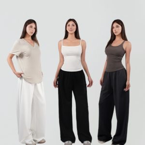 Comfortable Cool Feel Straight-Leg Casual Long Pants for Men - Versatile Everyday Wear in Trendy 90s Style