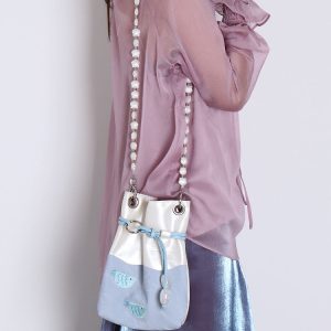 Compact Beaded Fish Tank Bag for Women - 2025 Summer Crossbody Phone Bag, Cute Small Shoulder Bag