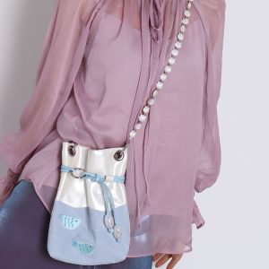 Compact Beaded Fish Tank Bag for Women - 2025 Summer Crossbody Phone Bag, Cute Small Shoulder Bag