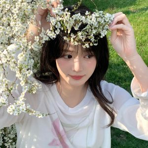 Cool Summer Tencel Printed Loose T-Shirt for Sun Protection - Trendy Mid-Length Top for Spring/Summer Style