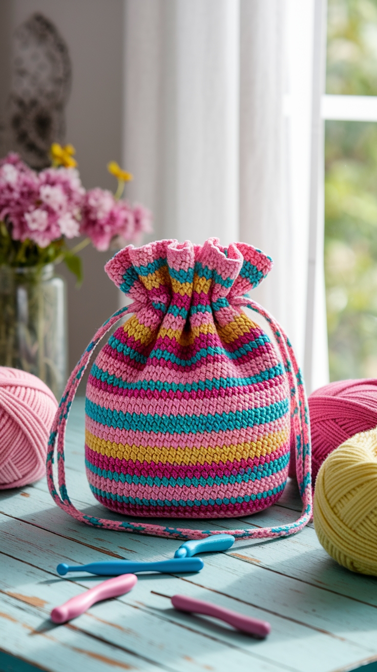 Make Your Own Crochet Bag Charm Pouch outfit idea