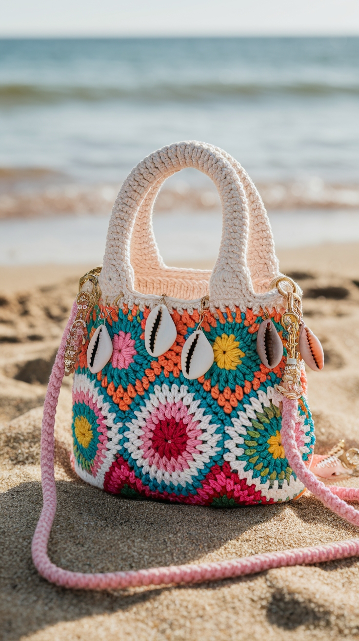 Trendy Crochet Charm Bag Styles for 2023 outfit idea