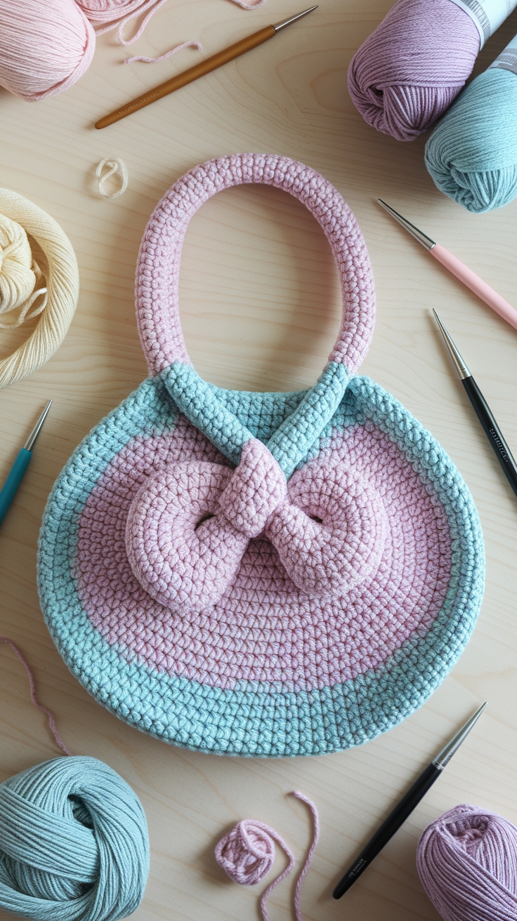 Crochet Japanese Knot Bag Pattern Free OBiya: Unique Design outfit idea