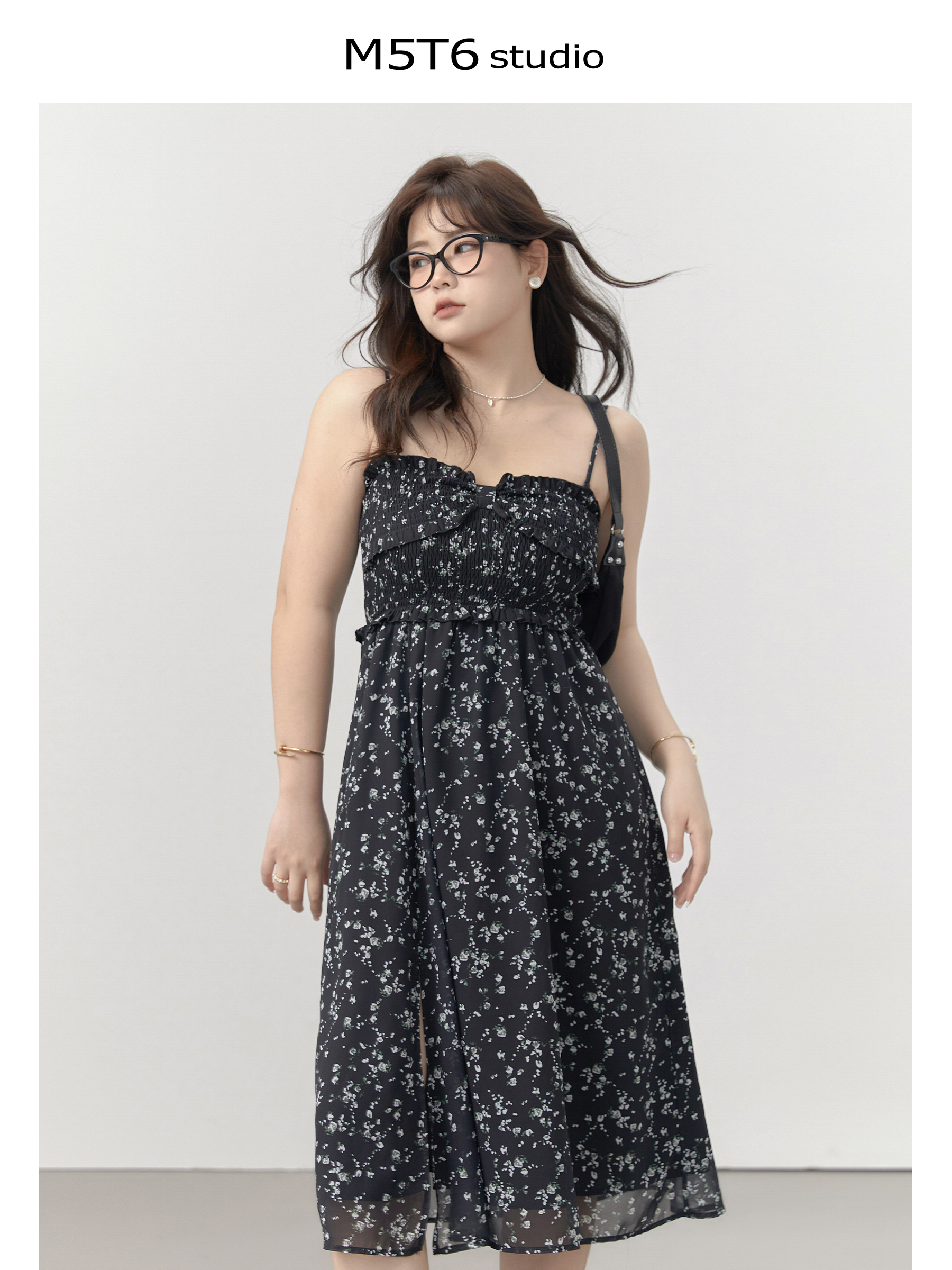 Curvy Floral Long Dress - Sweet Minimalist Design, Versatile & Slimming, Perfect for 90s & Y2K Inspired Styles Curvy Floral Long Dress - Sweet Minimalist Design, Versatile & Slimming, Perfect for 90s & Y2K Inspired Styles