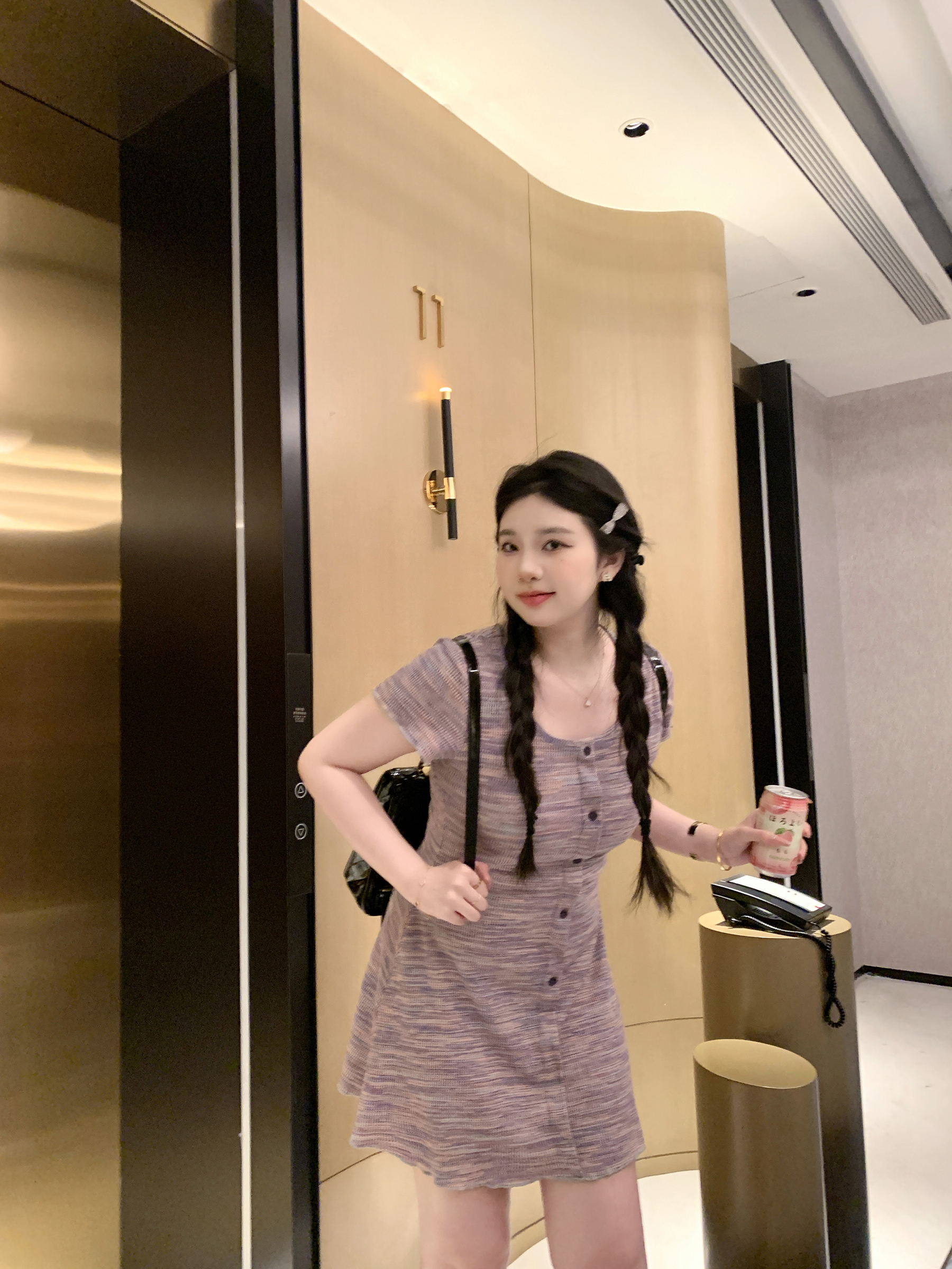 Curvy Sweet French Rhapsody Striped Waist-Defining Slim Fit Knitted Short Dress - Elegant Casual Style for 90s Inspired Looks Curvy Sweet French Rhapsody Striped Waist-Defining Slim Fit Knitted Short Dress - Elegant Casual Style for 90s Inspired Looks