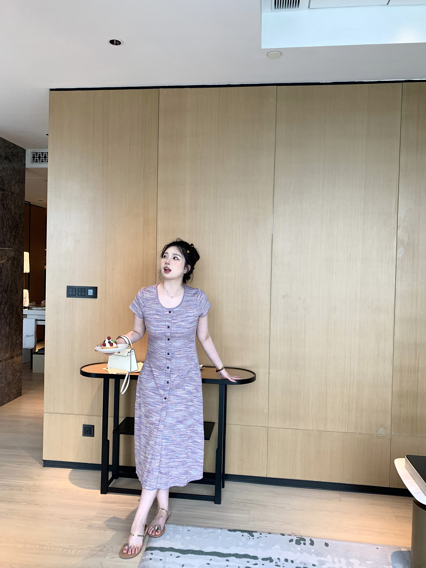 Curvy Sweet French Rhapsody Striped Waist-Defining Slim Fit Knitted Short Dress - Elegant Casual Style for 90s Inspired Looks Curvy Sweet French Rhapsody Striped Waist-Defining Slim Fit Knitted Short Dress - Elegant Casual Style for 90s Inspired Looks