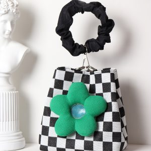 Cute Checkered Bucket Bag - Soft Floral Tote Crossbody for Spring/Summer - Large Capacity Niche Fashion Accessory