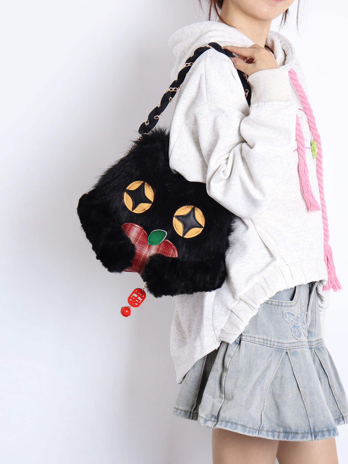 Cute Crossbody Bag with Hugging Cat Design, Adorable New Year Gift, Trendy Korean Style Accessory for Cat Lovers Cute Crossbody Bag with Hugging Cat Design, Adorable New Year Gift, Trendy Korean Style Accessory for Cat Lovers