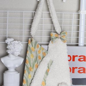 Cute Floppy-Eared Rabbit Plush Color-Blocking Large Capacity Shoulder Crossbody Bag – Adorable Y2K Style for Everyday Use