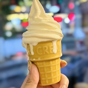 Cute Girl Heart Ceramic Ice Cream Cup - Sweet Cone Round Dessert Cup for Ice Cream Cakes - Trendy 90s Aesthetic Decor