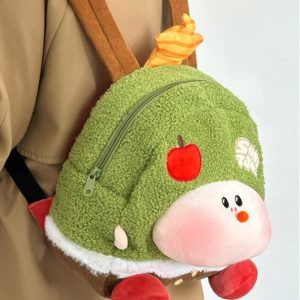 Cute Soft Cartoon Plush Backpack for Women, Lightweight Commuter Travel Book Bag, Niche Wish Tree Design
