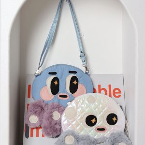 Cute Soft Plush Octopus Crossbody Bag - Fashionable Compact Underarm Bag in Korean Style, Versatile for Everyday Use