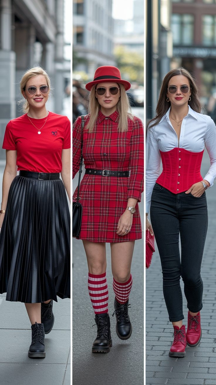 Cute Red and Black Outfits to Try This Season outfit idea