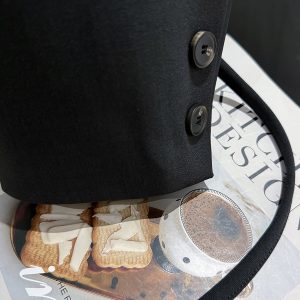 Dark Gray Collarless Lightweight Casual Windbreaker Jacket for Women - 2025 Spring Autumn Minimalist Tie Waist Slimming Style