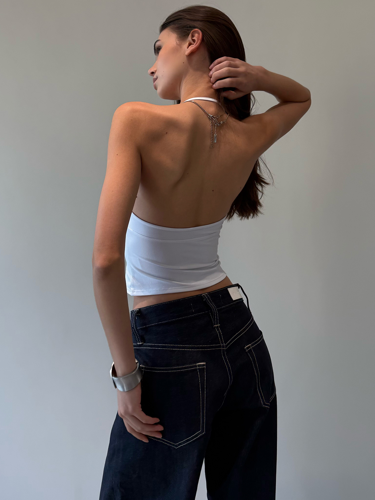 Deep V Neckline Waist-Cinching Vest - 5 Color Options, Neck-Hanging Design, Perfect for Y2K and 90s Inspired Styles Deep V Neckline Waist-Cinching Vest - 5 Color Options, Neck-Hanging Design, Perfect for Y2K and 90s Inspired Styles