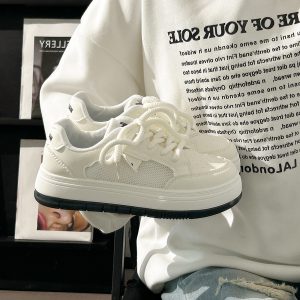 Denim Blue Board Shoes for Women - Trendy Thick-Soled Sneakers, Breathable Spring/Summer Sports Footwear