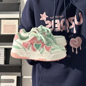 Denim Blue Board Shoes for Women - Trendy Thick-Soled Sneakers, Breathable Spring/Summer Sports Footwear