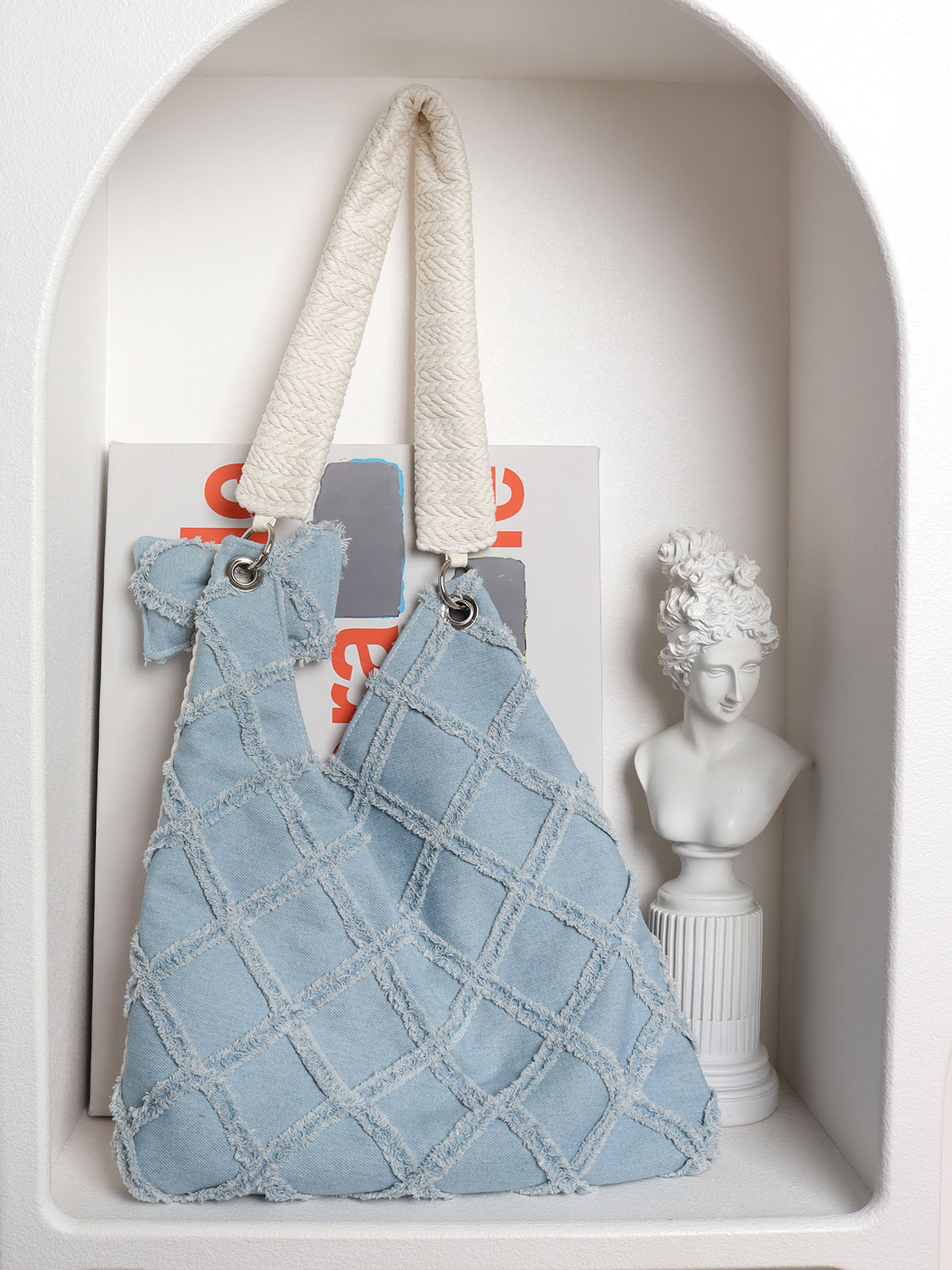 Denim Plaid Cat Shoulder Crossbody Bag - Original Design, Cute and Stylish, Ideal for Casual and Y2K Fashion Enthusiasts Denim Plaid Cat Shoulder Crossbody Bag - Original Design, Cute and Stylish, Ideal for Casual and Y2K Fashion Enthusiasts