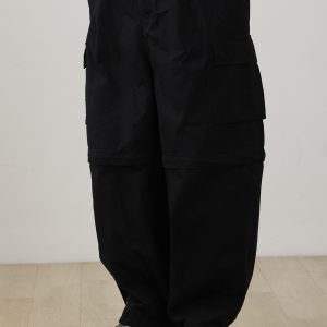 Detachable Two-Way Japanese Style Work Pants for Men - Loose Fit, Functional Straight-Leg Casual Pants