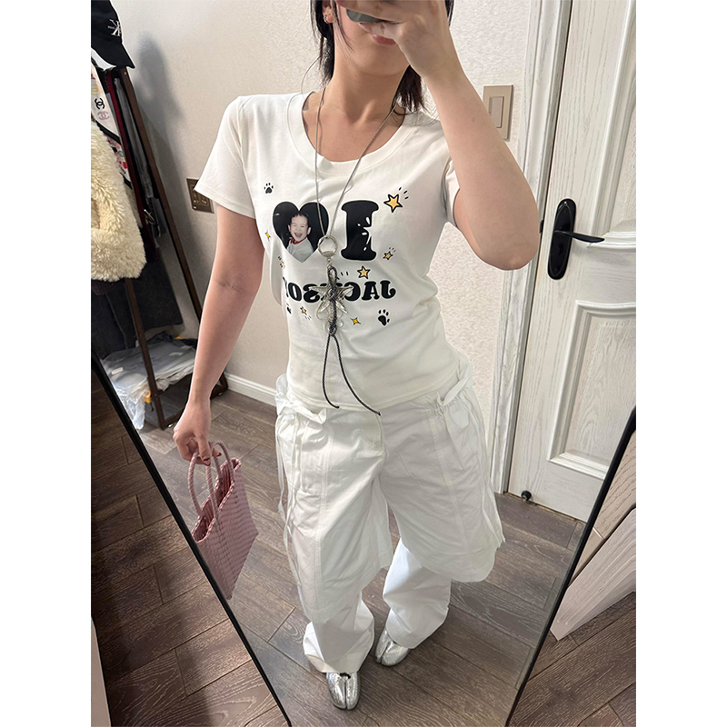 Detachable Two-Way Wear White Wide-Leg Pants for Women - Casual Loose Fit Spring Style, Versatile Straight Long Trousers