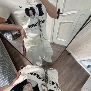 Detachable Two-Way Wear White Wide-Leg Pants for Women - Casual Loose Fit Spring Style, Versatile Straight Long Trousers