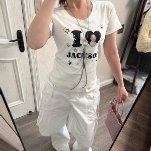 Detachable Two-Way Wear White Wide-Leg Pants for Women - Casual Loose Fit Spring Style, Versatile Straight Long Trousers